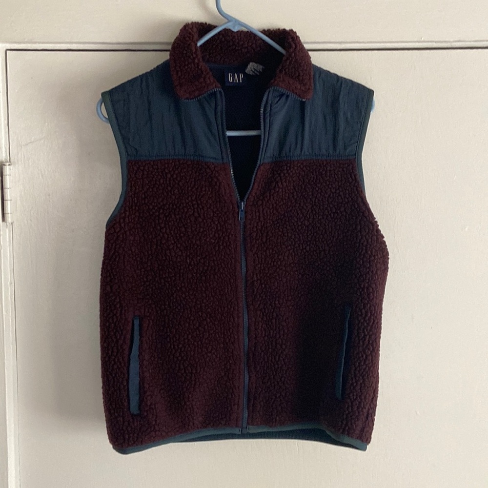 Vintage GAP maroon/navy vest